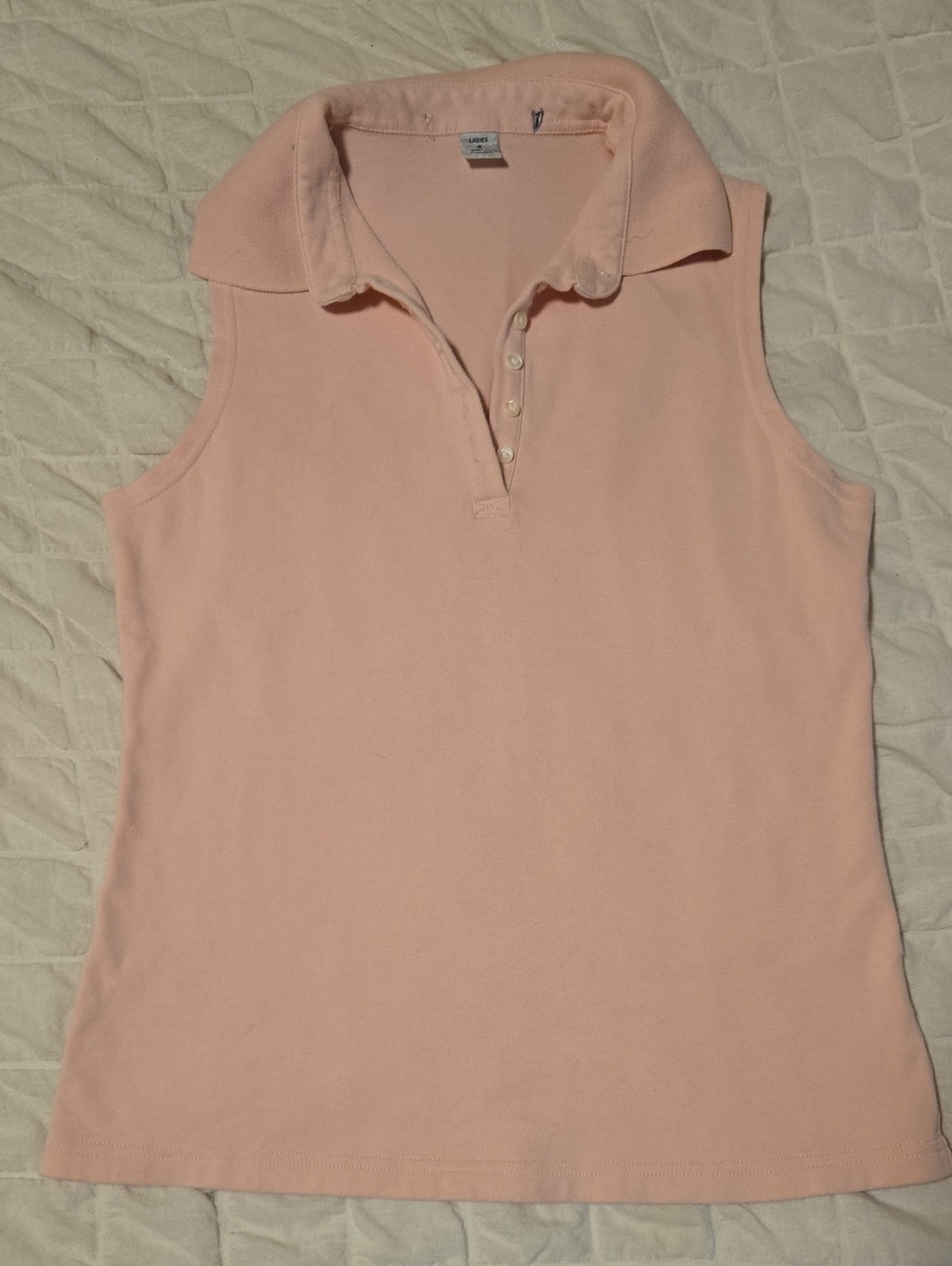 Port Authority Sleeveless Polo Top - Pale Peach
